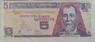 5 QUETZALES, Guatemala