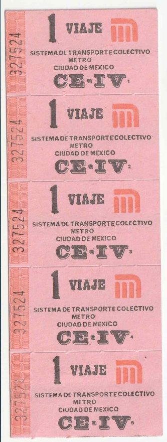 Tira Boletos rosas Metro (BM01)