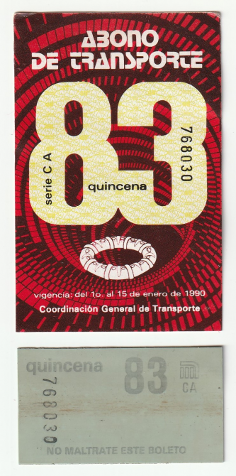 Abono de transporte Metro (BM17)