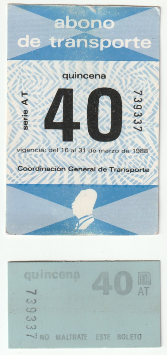 Abono de transporte Metro (BM22)
