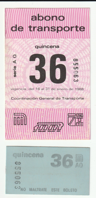 Abono de transporte Metro (BM26)