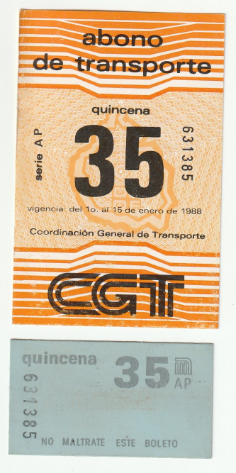 Abono de transporte Metro (BM27)