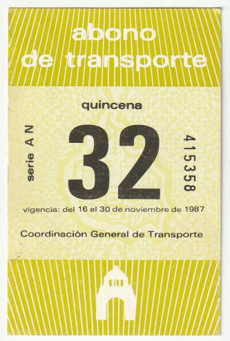 Abono de transporte Metro (BM29)