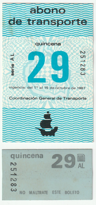 Abono de transporte Metro (BM31)