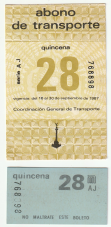 Abono de transporte Metro (BM32)