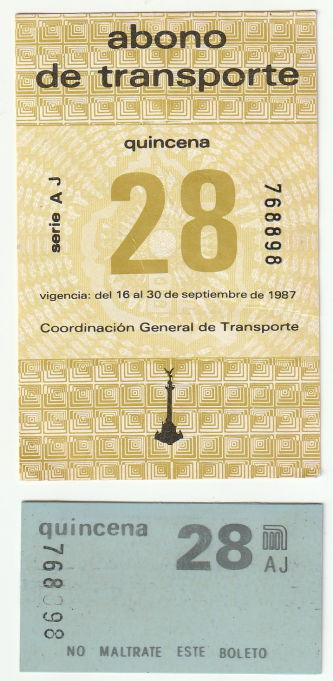 Abono de transporte Metro (BM32)