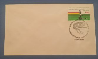 Sobre con sello de primera emisión (Inglaterra-Paraguay 18 Jun 86)