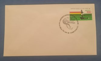 Sobre con sello de primera emisión (México-Bélgica 3 Junio 86)