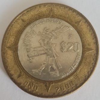 M017, 20 pesos, 2000  Xiuhtecuhtli: Dios del Fuego
