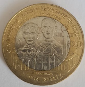 M011, 20 pesos, 2014