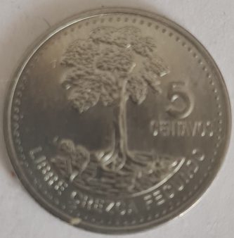 M025, 5 centavos Guatemala, 2016
